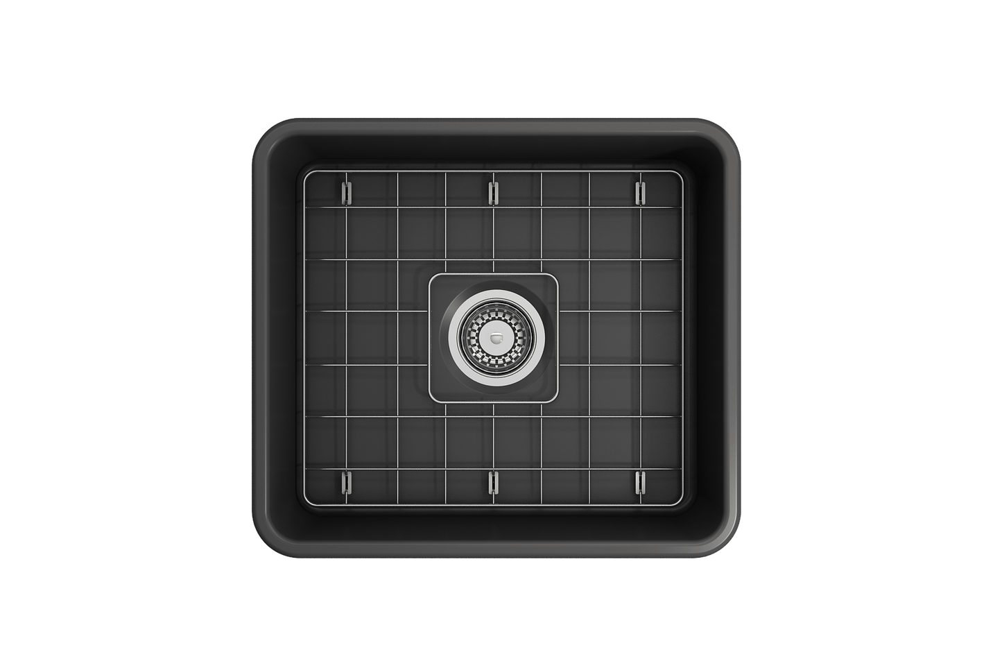 Classico Farmhouse Apron Front Fireclay 20" Single Bowl Kitchen Sink, Dark Gray