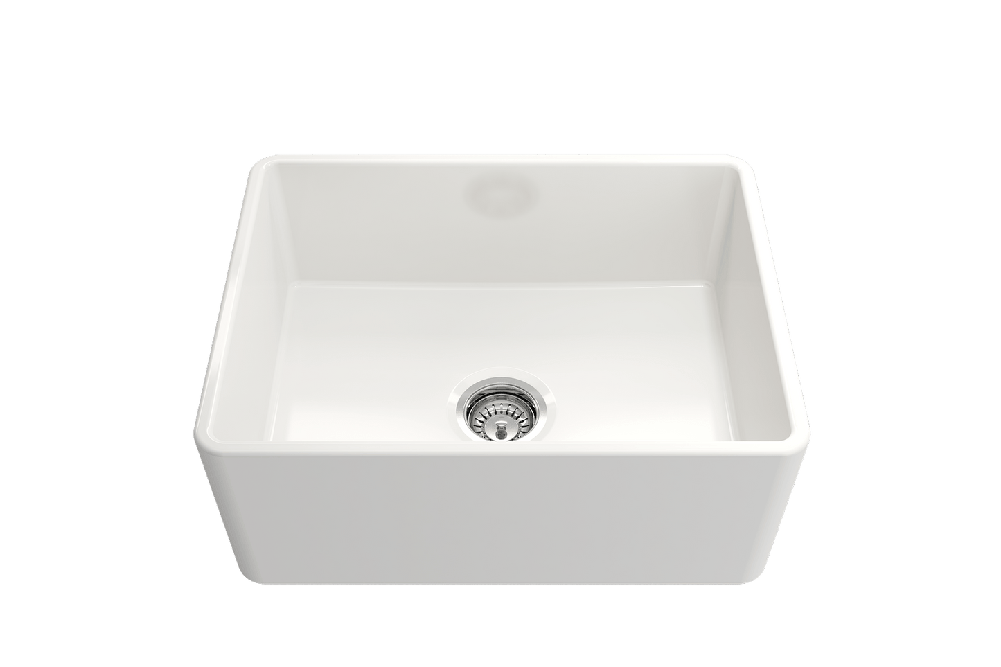 Classico Farmhouse Apron Front Fireclay 24" Single Bowl Kitchen Sink in White