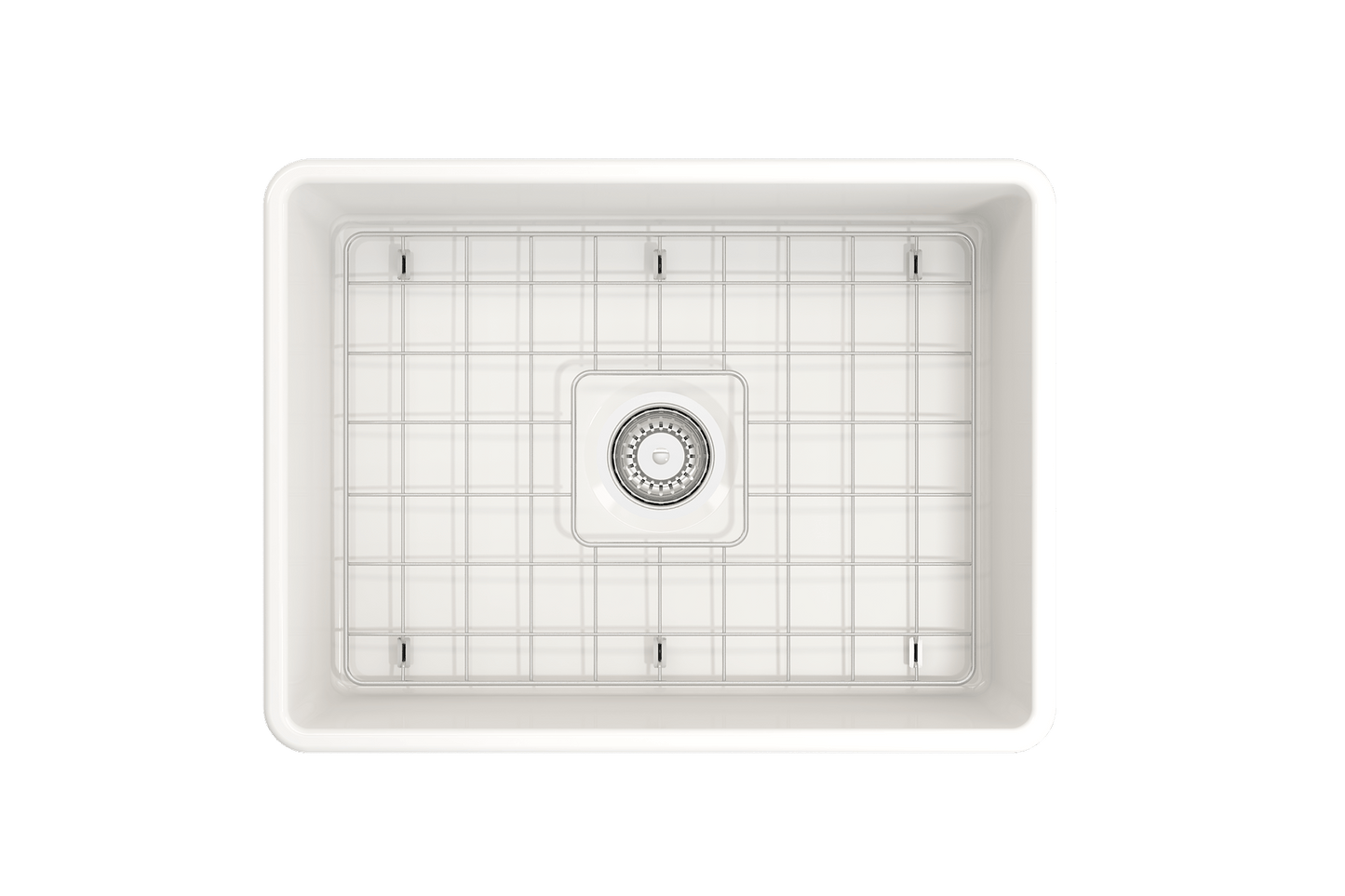 Classico Farmhouse Apron Front Fireclay 24" Single Bowl Kitchen Sink in White