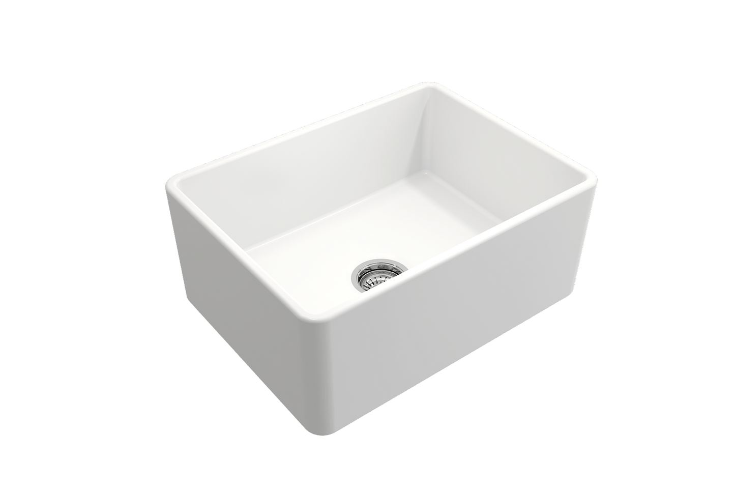 Classico Farmhouse Apron Front Fireclay 24" Single Bowl Kitchen Sink Matte White