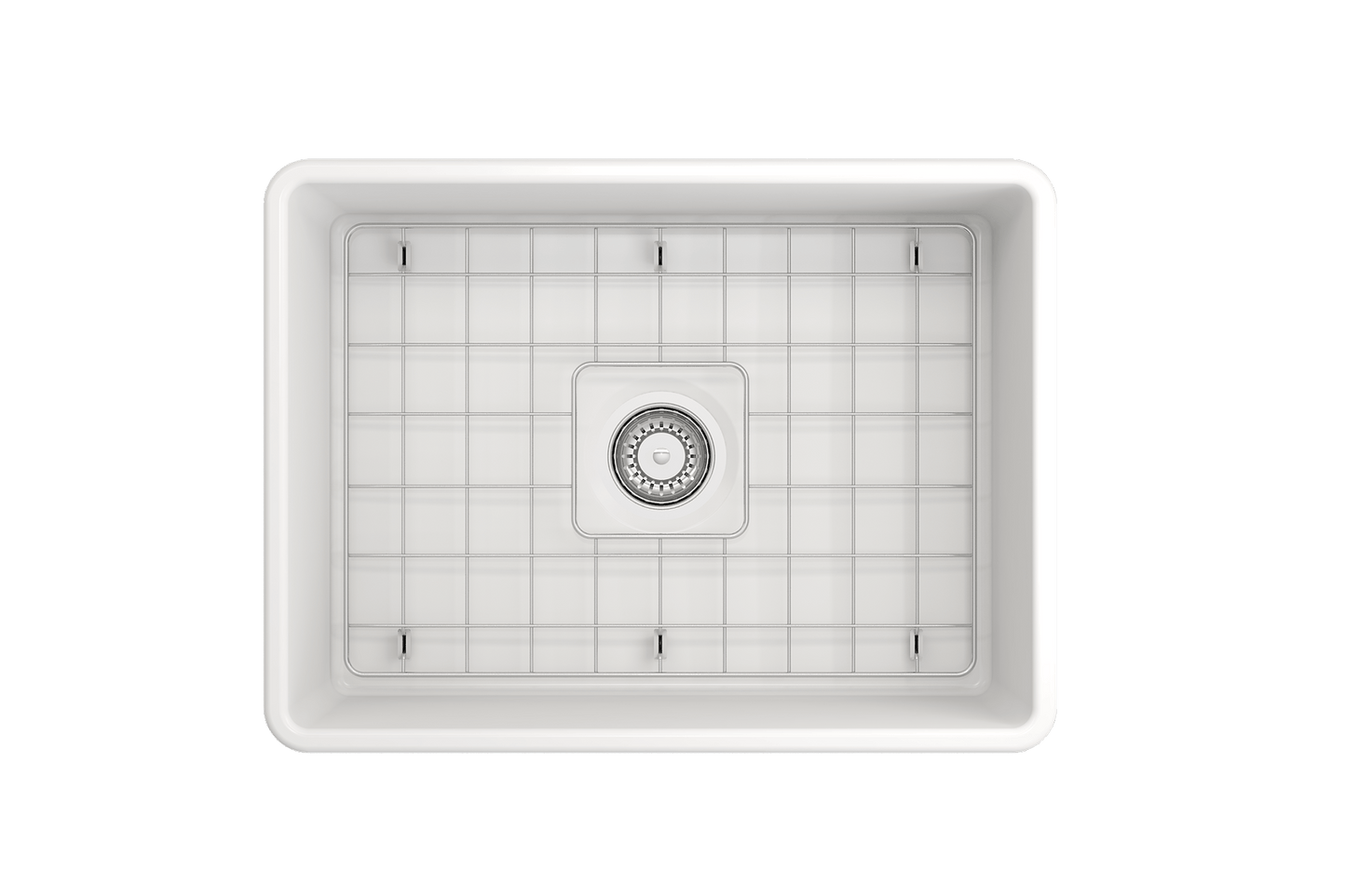 Classico Farmhouse Apron Front Fireclay 24" Single Bowl Kitchen Sink Matte White