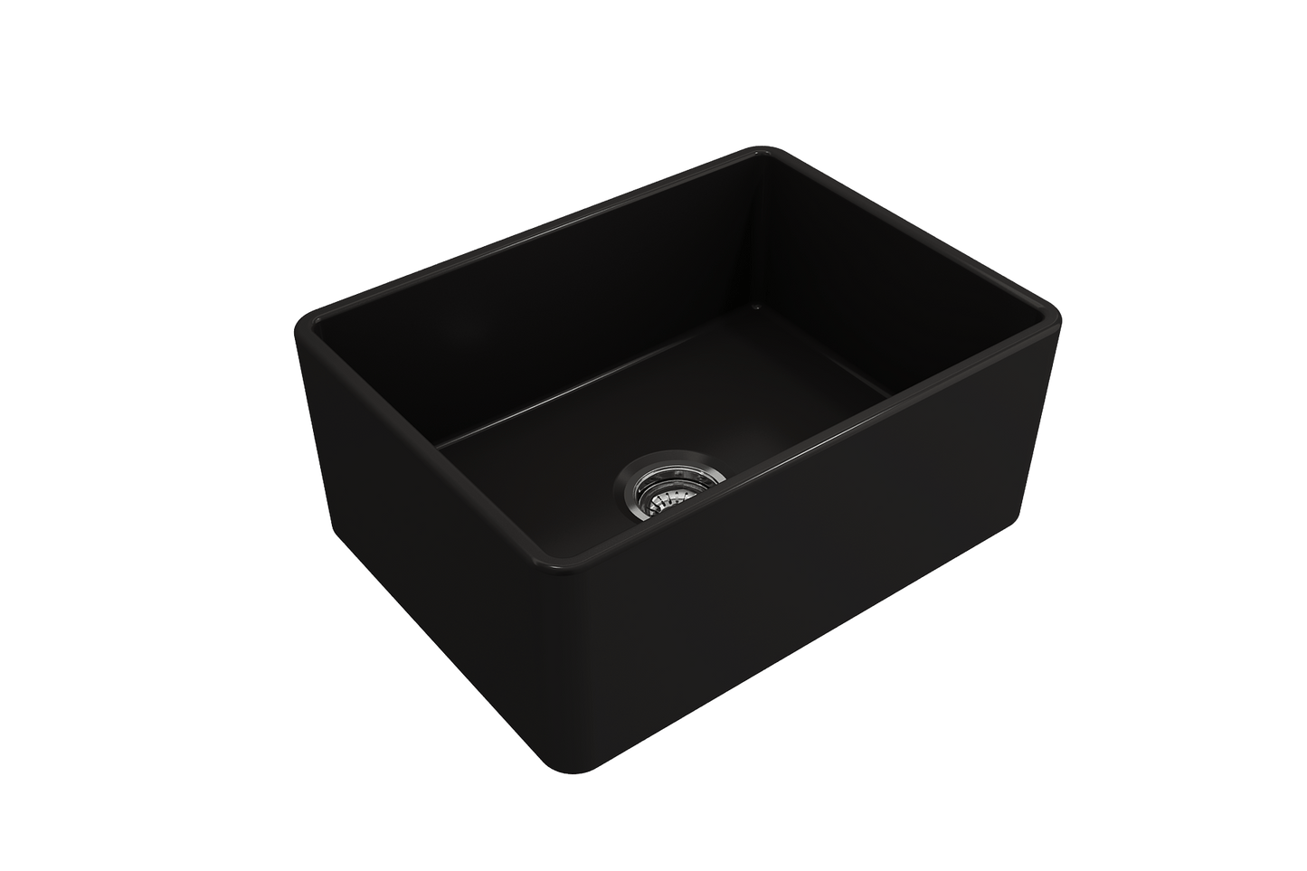 Classico Farmhouse Apron Front Fireclay 24" Single Bowl Kitchen Sink Matte Black