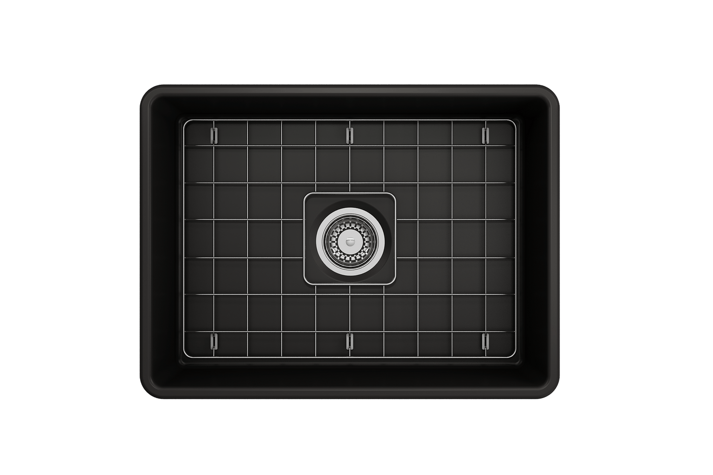 Classico Farmhouse Apron Front Fireclay 24" Single Bowl Kitchen Sink Matte Black