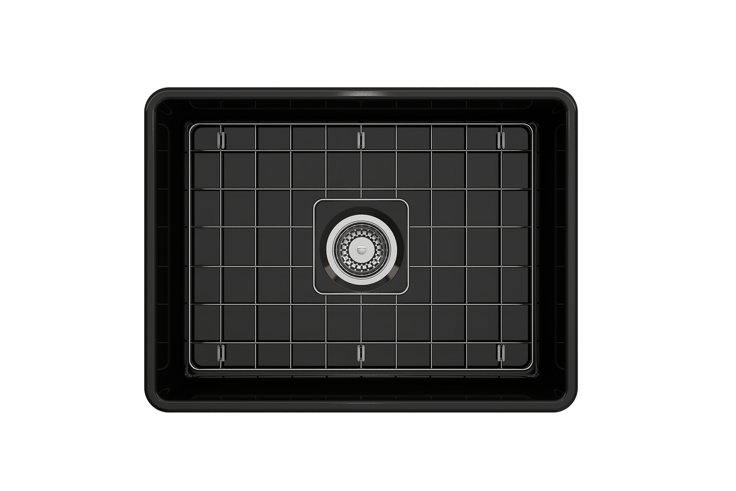 Classico Farmhouse Apron Front Fireclay 24" Single Bowl Kitchen Sink in Black