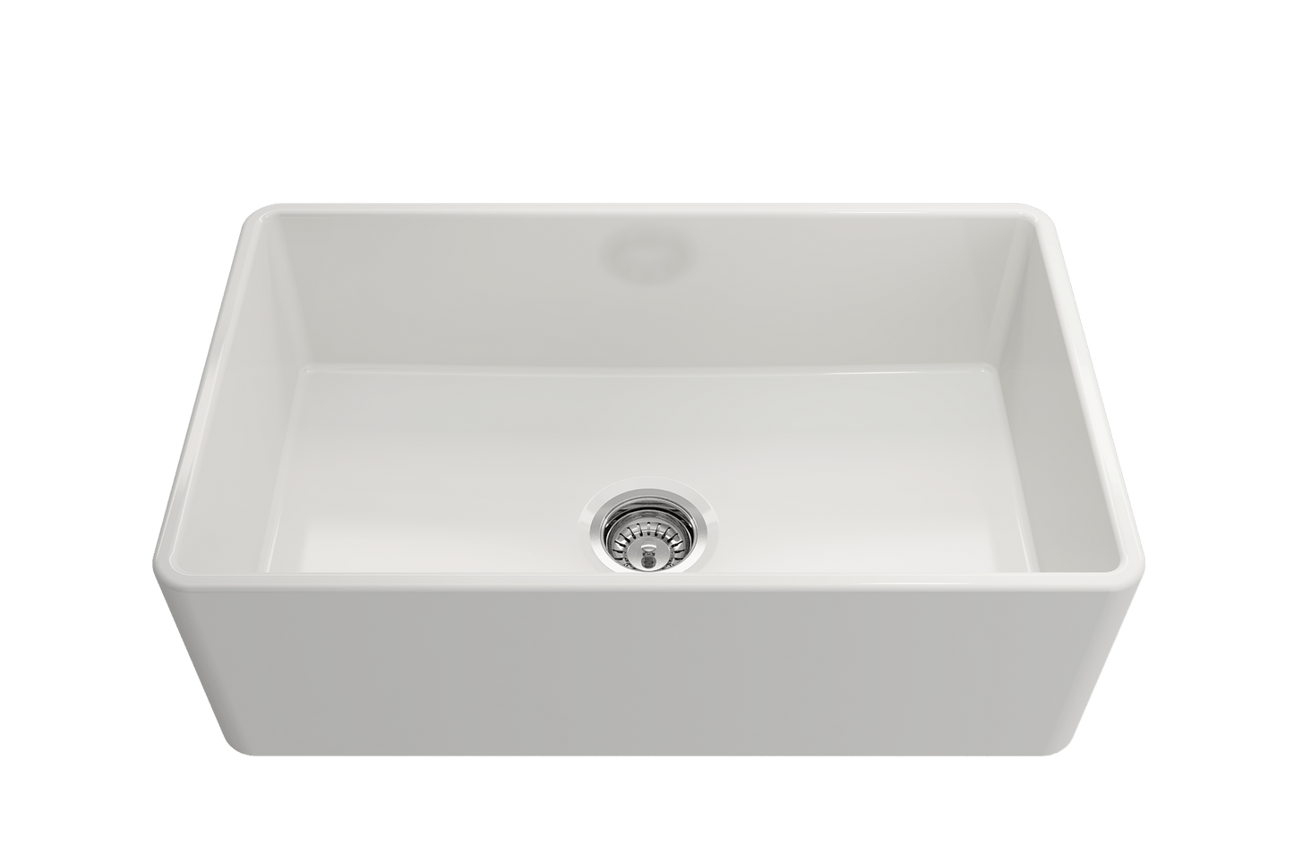 Classico Farmhouse Apron Front Fireclay 30" Single Bowl Kitchen Sink in White