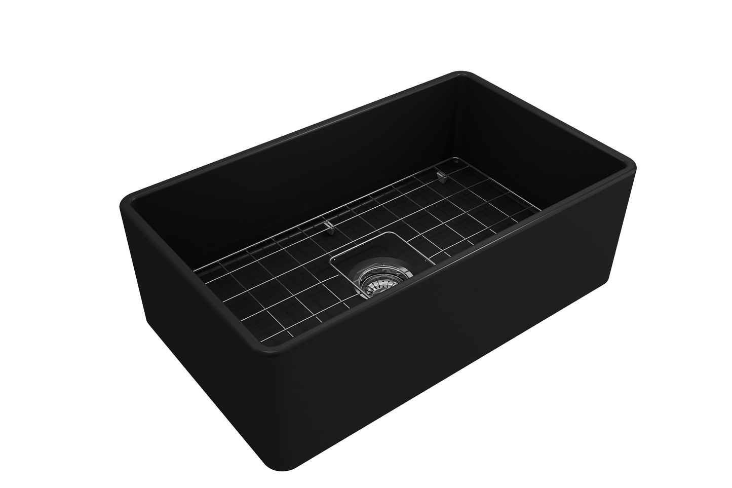 Classico Farmhouse Apron Front Fireclay 30" Single Bowl Kitchen Sink Matte Black