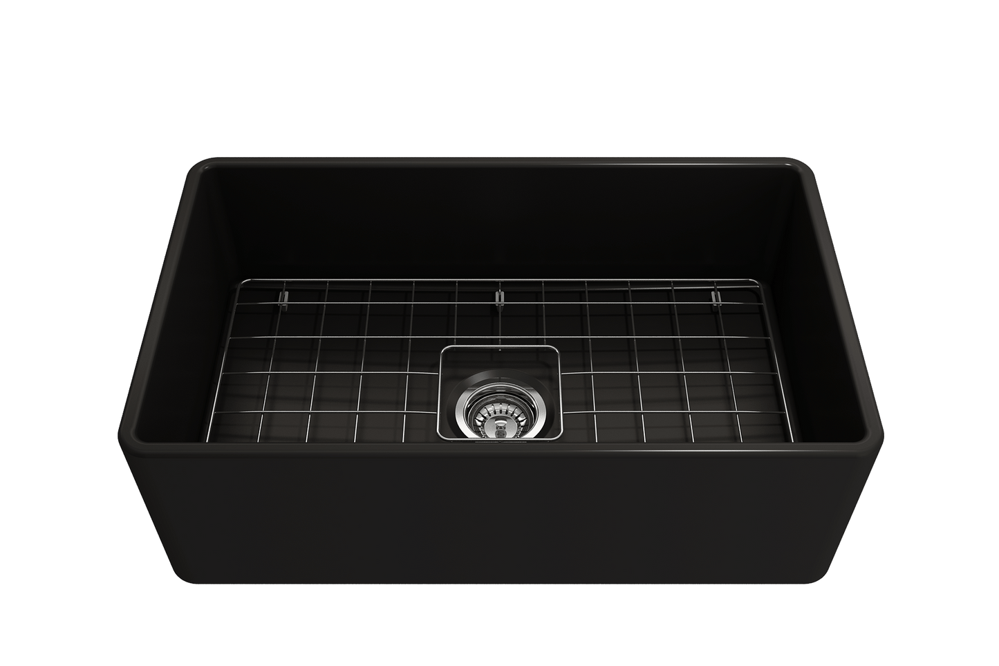 Classico Farmhouse Apron Front Fireclay 30" Single Bowl Kitchen Sink Matte Black