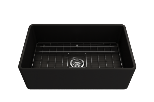 Classico Farmhouse Apron Front Fireclay 30" Single Bowl Kitchen Sink Matte Black