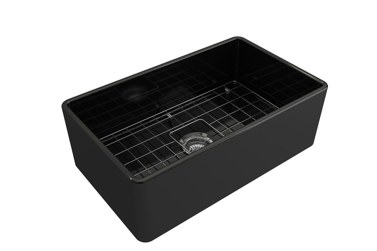 Classico Farmhouse Apron Front Fireclay 30" Single Bowl Kitchen Sink in Black