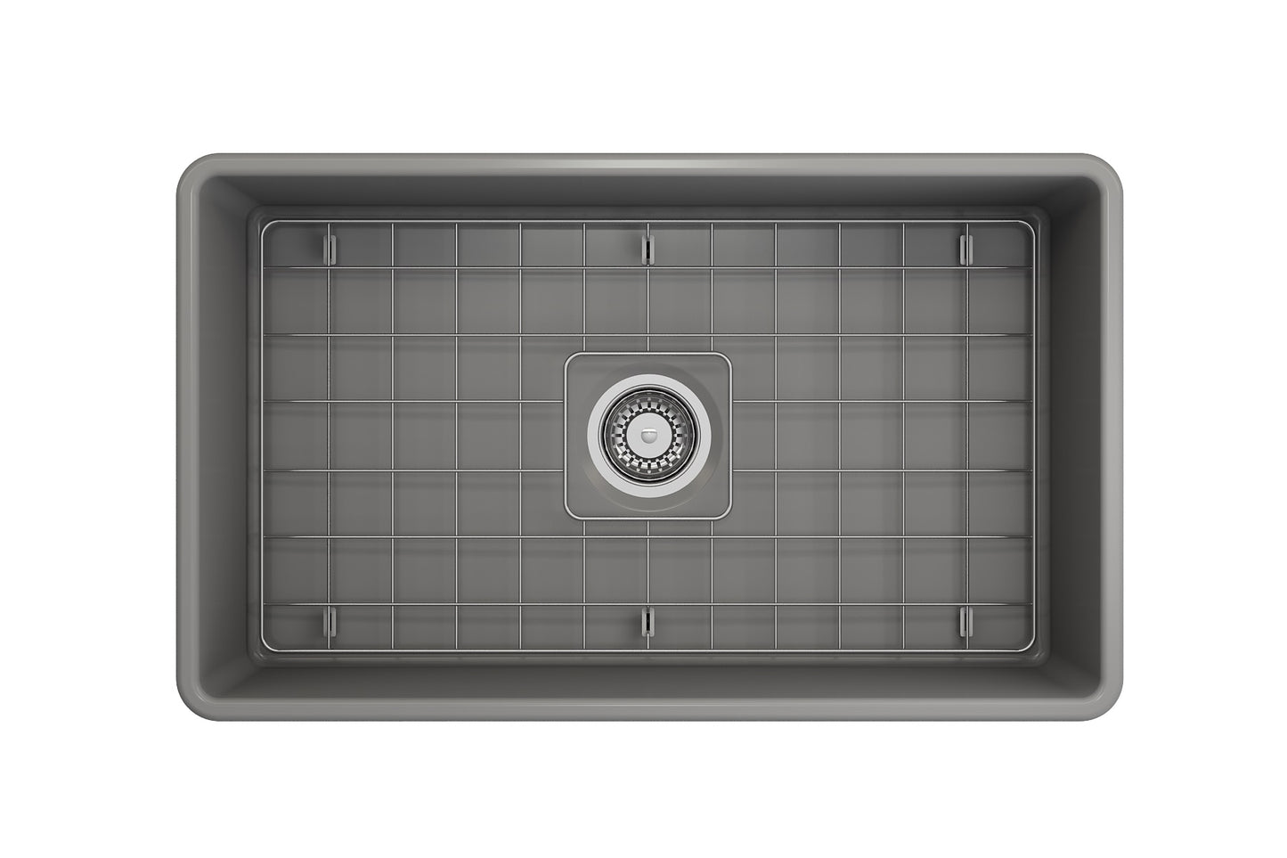 Classico Farmhouse Apron Front Fireclay 30" Single Bowl Kitchen Sink in Gray