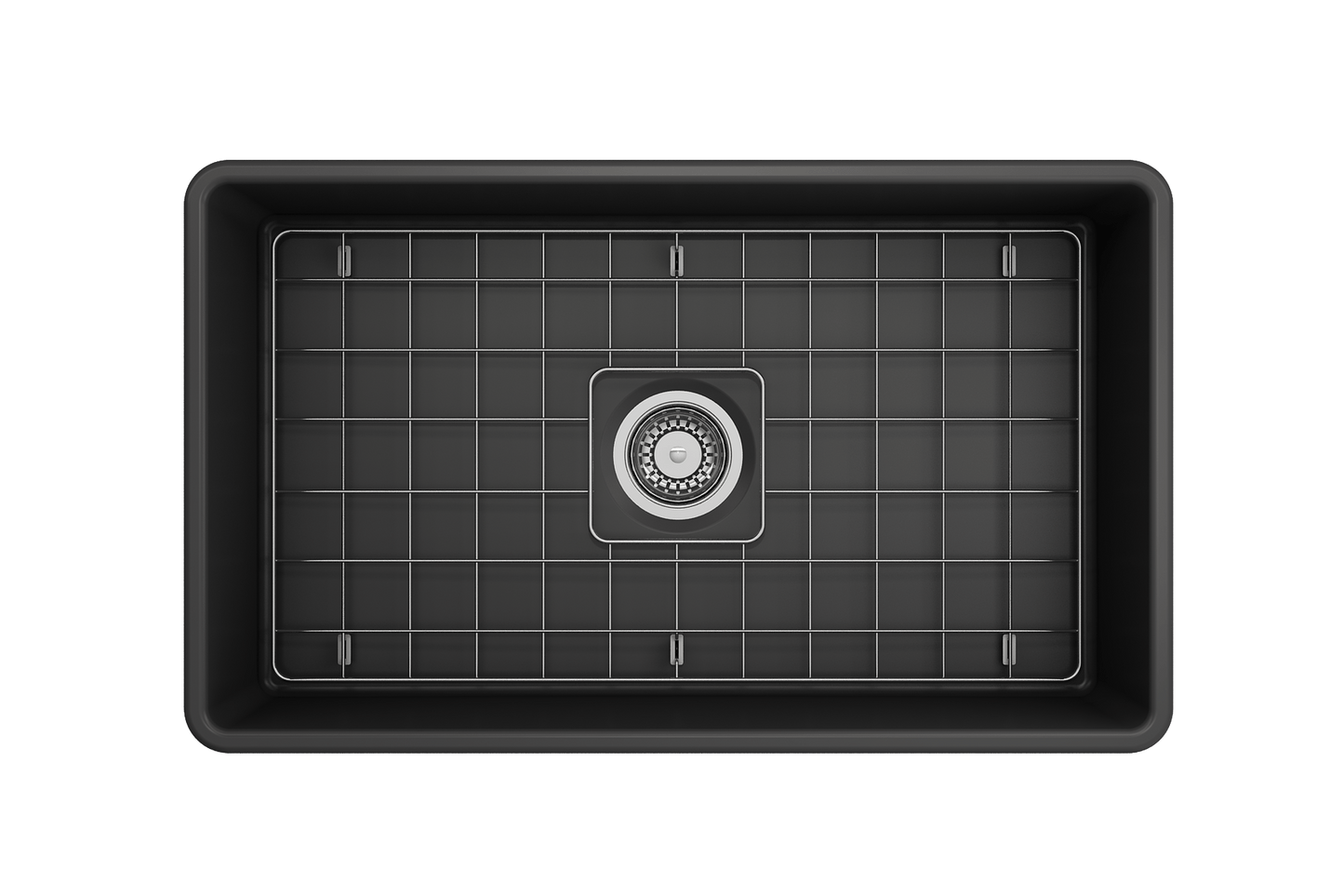 Classico Farmhouse Apron Front Fireclay 30" Single Bowl Kitchen Sink, Dark Gray