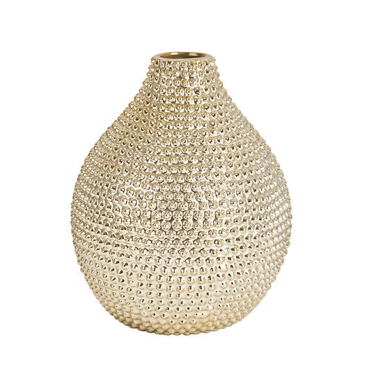 Ec, Champagne Spiked Ceramic Vase12"
