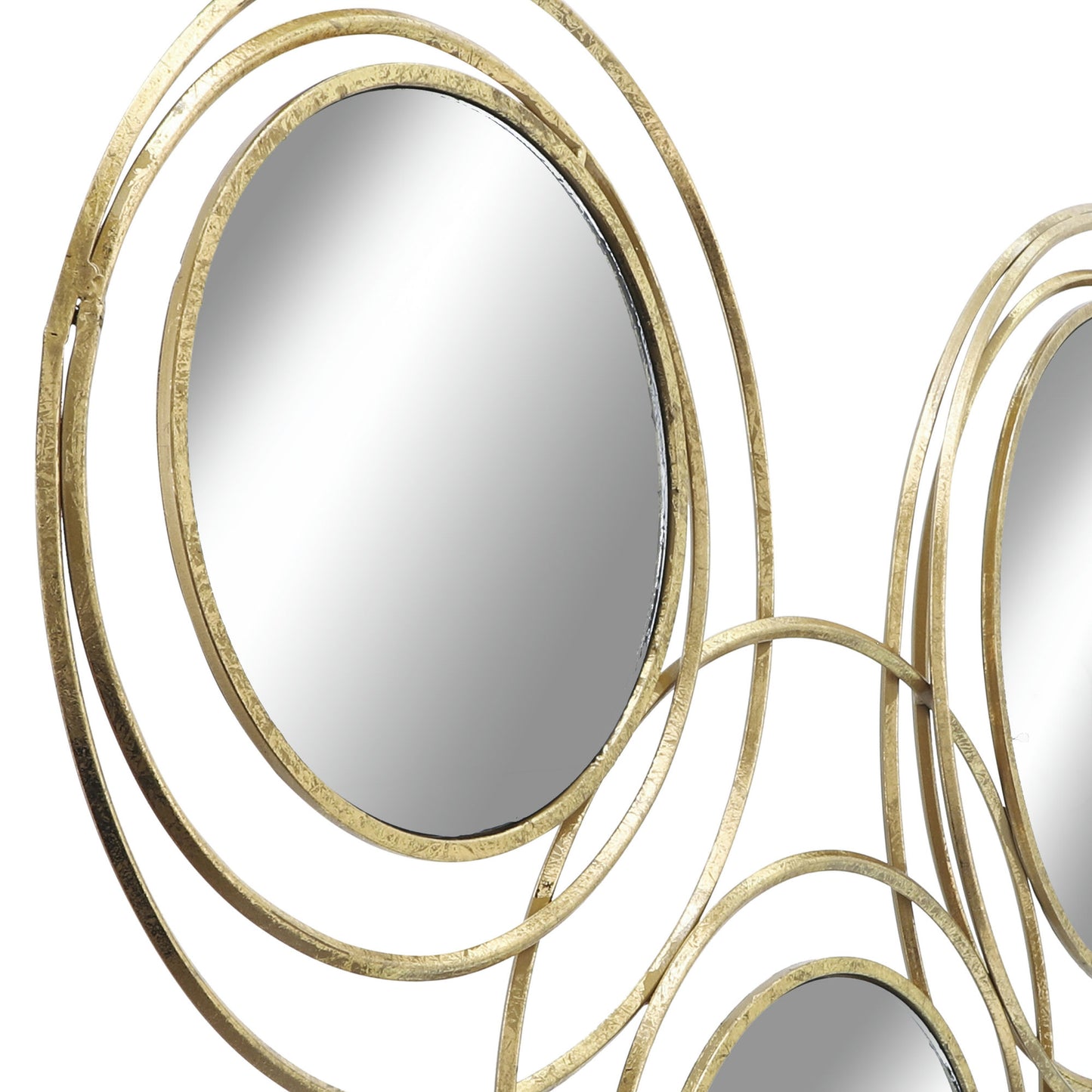 Metal 22" Mirrored Loops Wall Deco, Gold