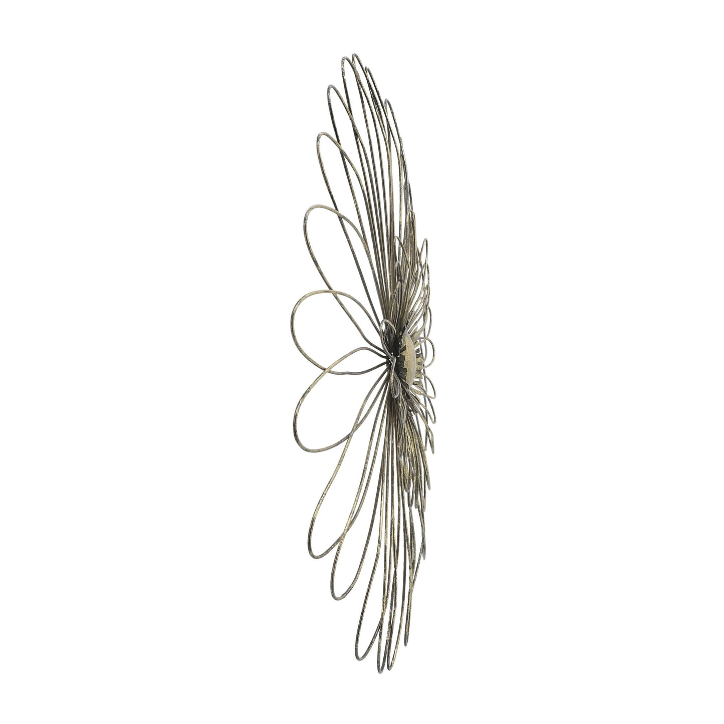 Gold Metal Daisy Wall Flower Wb 23.5"