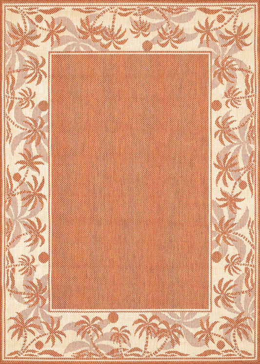 Couristan Recife Island Retreat Terra Cotta-Natural Rug 7'6" x 10'9"