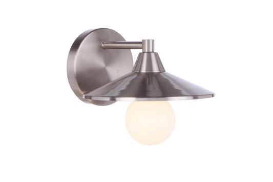 Isaac 1 Light Wall Sconce in Brushed Polished Nickel