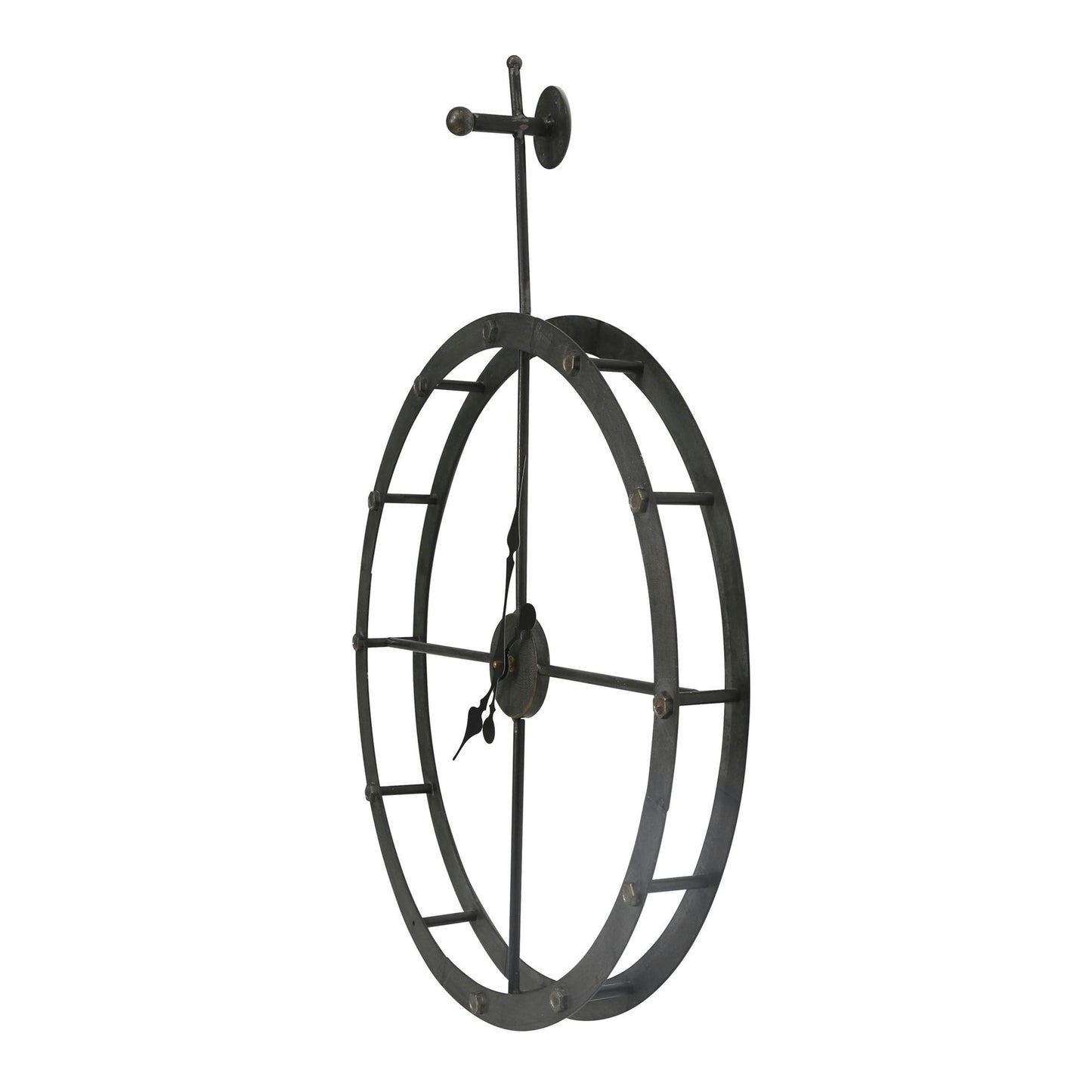 Ec, Numberless Hangingmetal Clock, Wb