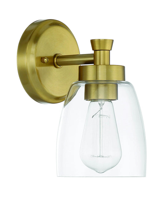 Henning 1 Light Sconce Clear Glass, - SB