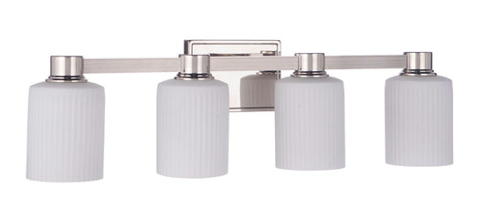 Bretton 4 Light Vanity, Polished Nickel