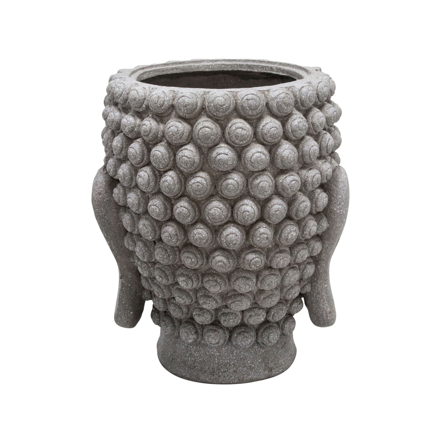 Gray Buddha Head Planter