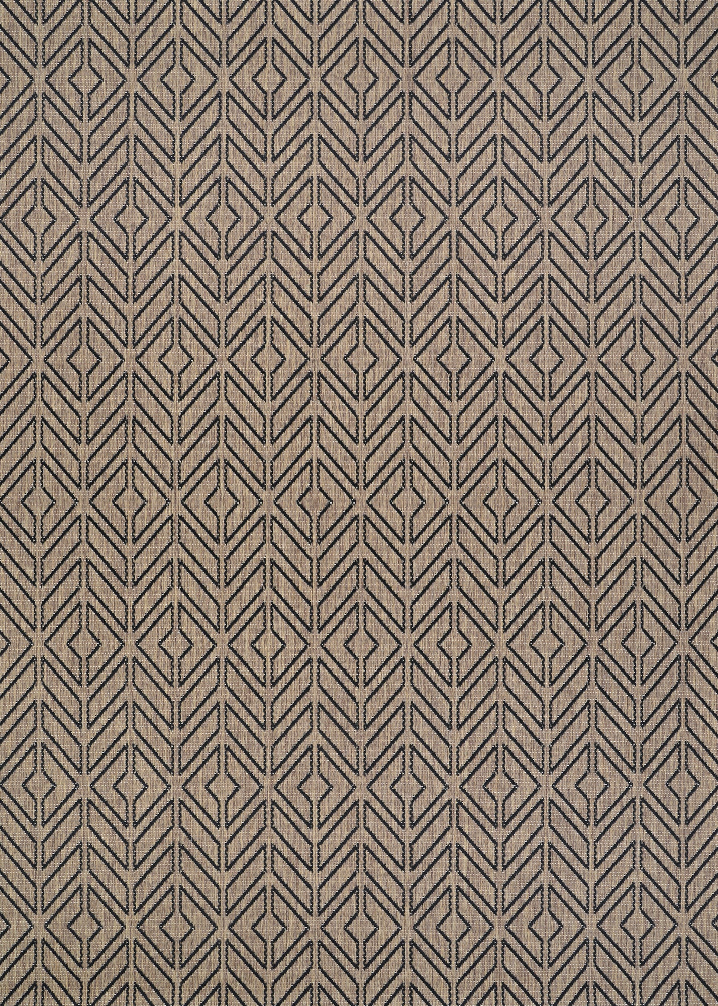 Couristan Recife Cabana Tile Driftwood-Black Rug 8'6" x 13'