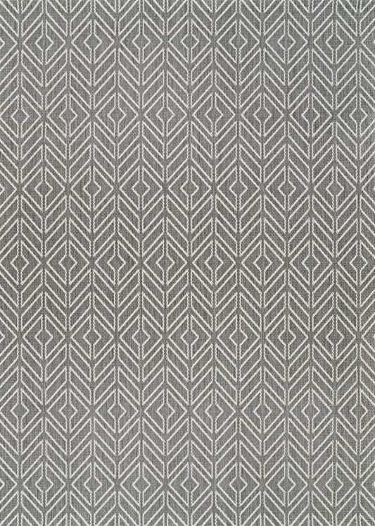 Couristan Recife Cabana Tile Alloy-Ivory Square Rug 8'6" x 8'6"