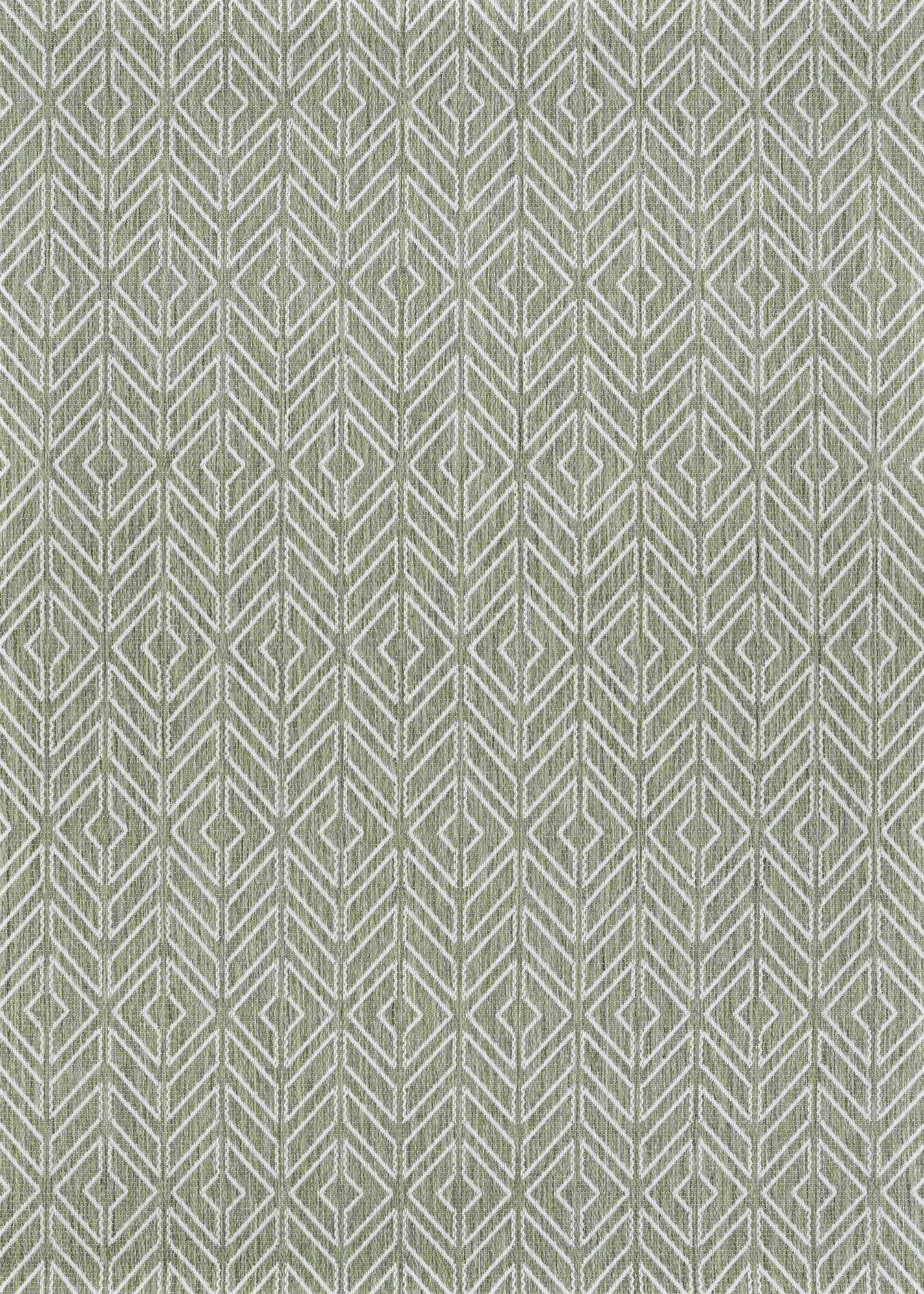 Couristan Recife Cabana Tile Sage Leaf-Ivory Runner Rug 2'3" x 7'10"