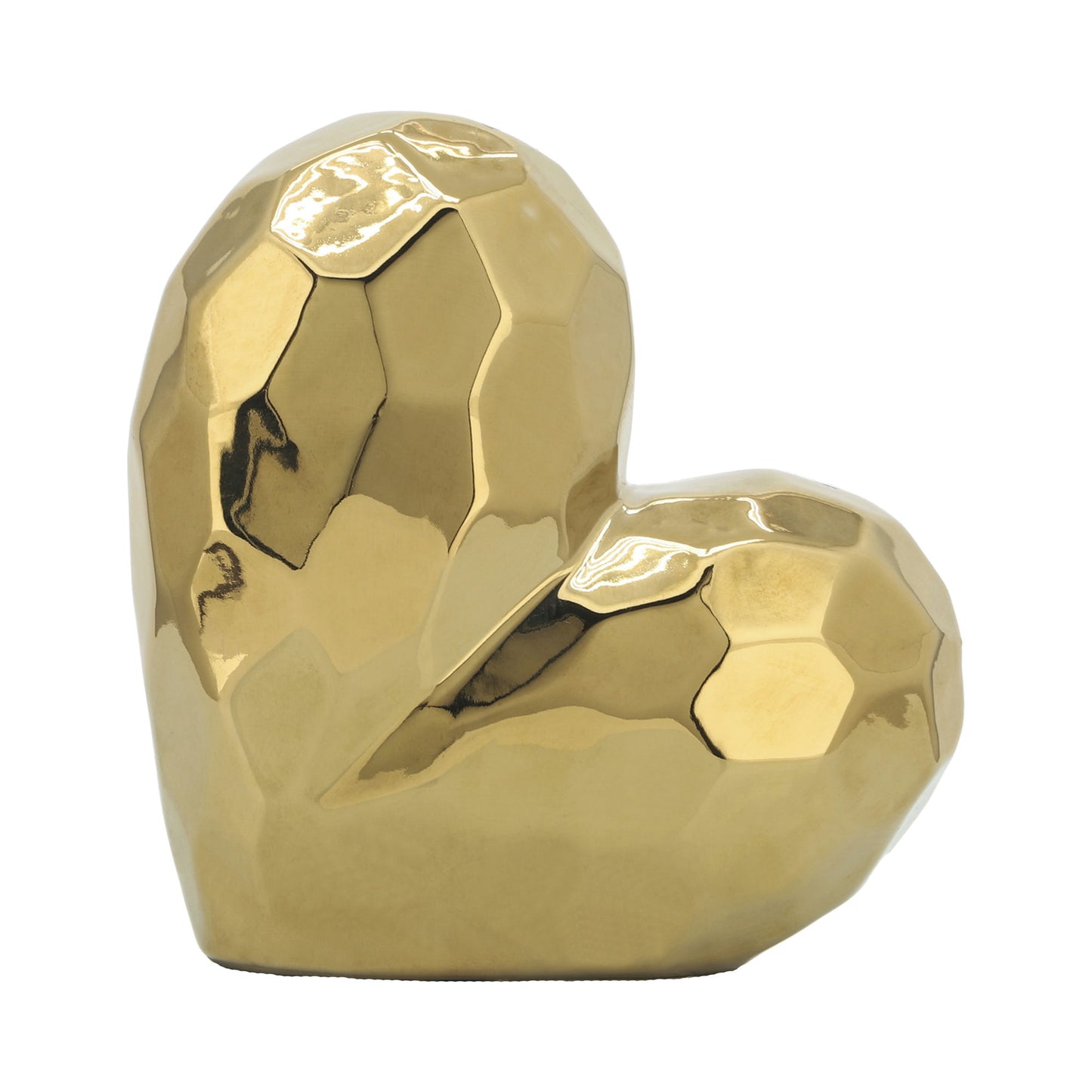 Gold Ceramic Heart 8"