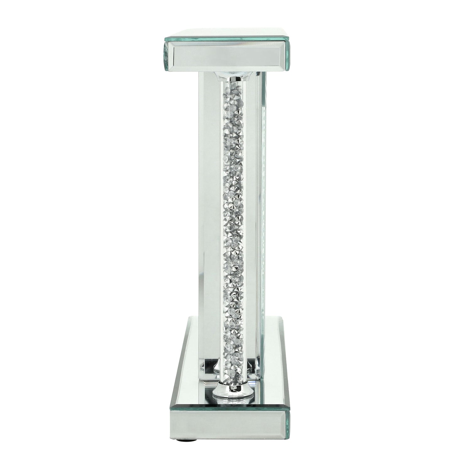 Mirrored & Glitter Table Clock, 7.75"