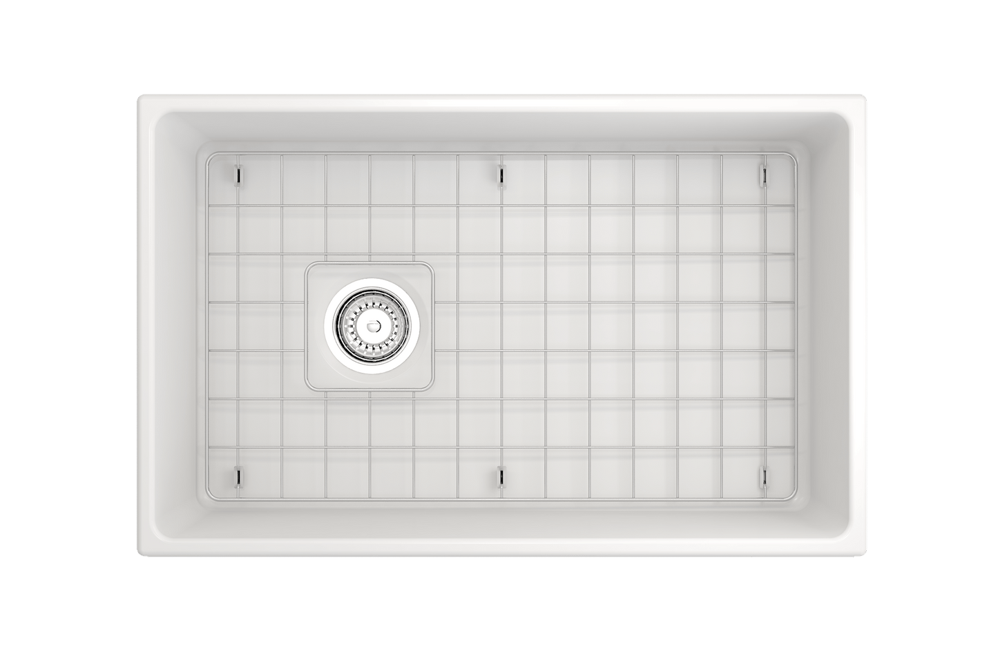 Vigneto Apron Front Fireclay 30" Single Bowl Kitchen Sink in Matte White