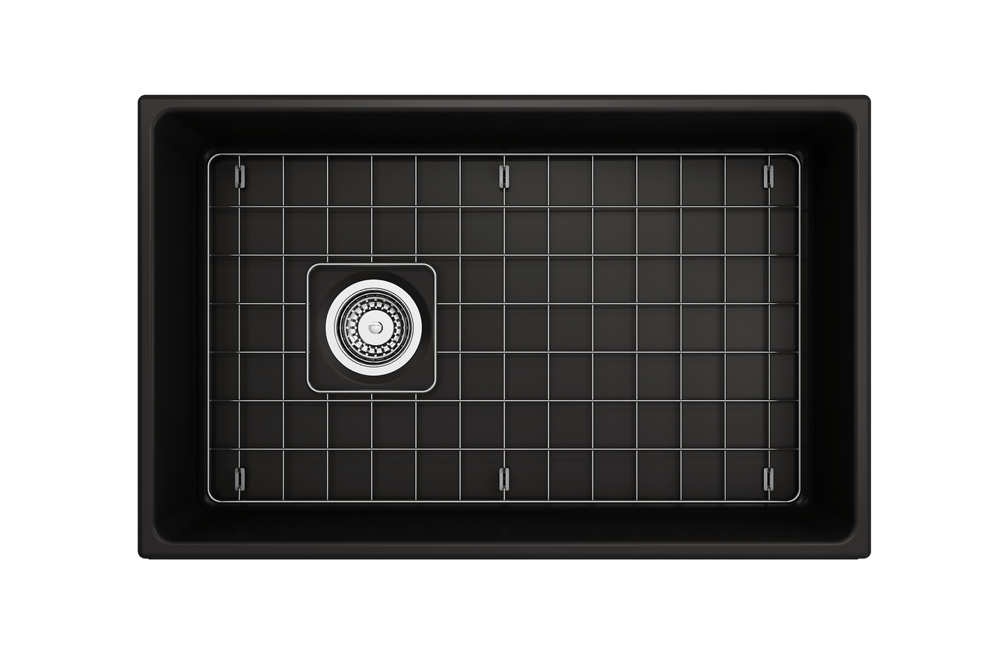Vigneto Apron Front Fireclay 30" Single Bowl Kitchen Sink in Matte Black