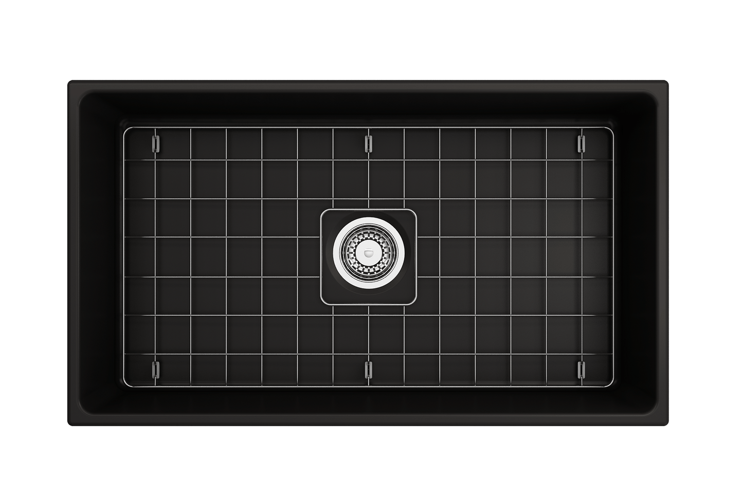 Contempo Apron Front Fireclay 33" Single Bowl Kitchen Sink in Matte Black