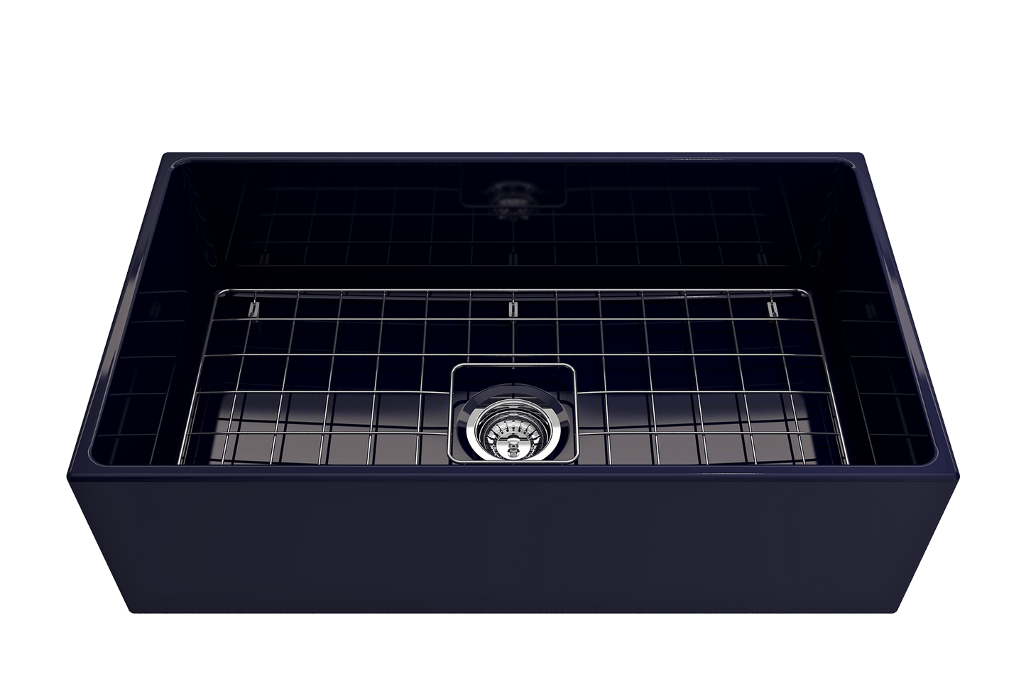 Contempo Apron Front Fireclay 33" Single Bowl Kitchen Sink in Sapphire Blue