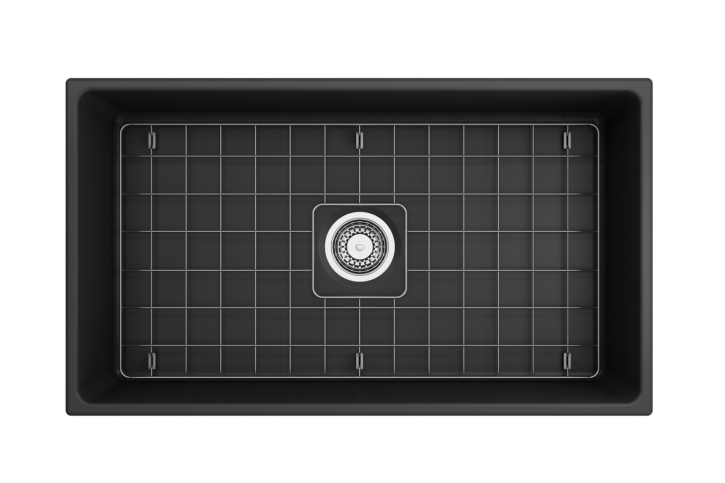 Contempo Apron Front Fireclay 33" Single Bowl Kitchen Sink in Matte Dark Gray