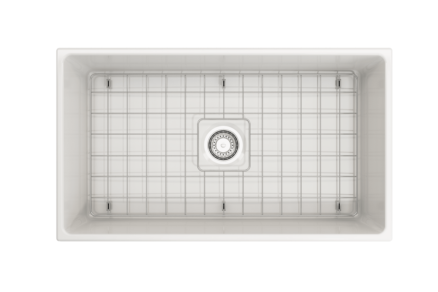 Vigneto Apron Front Fireclay 33" Single Bowl Kitchen Sink in White