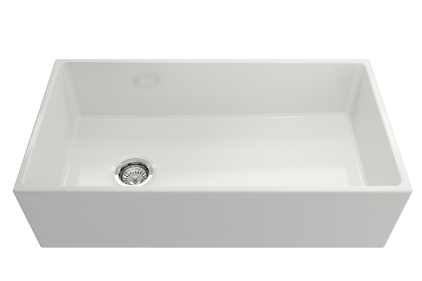 Contempo Apron Front Fireclay 36" Single Bowl Kitchen Sink in White