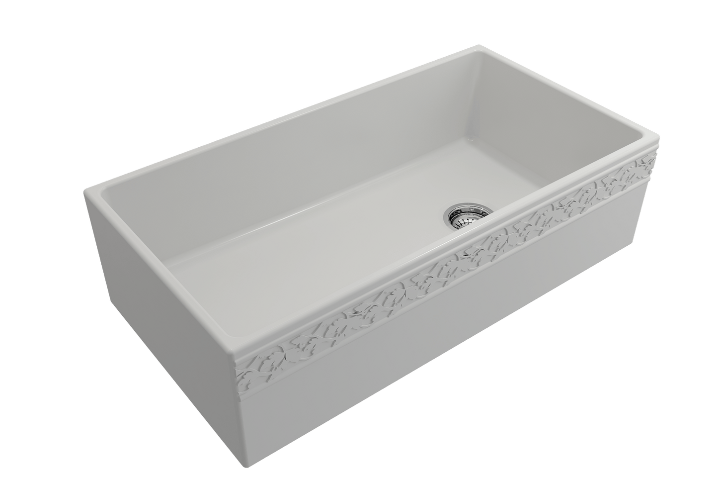 Vigneto Apron Front Fireclay 36" Single Bowl Kitchen Sink in Matte White