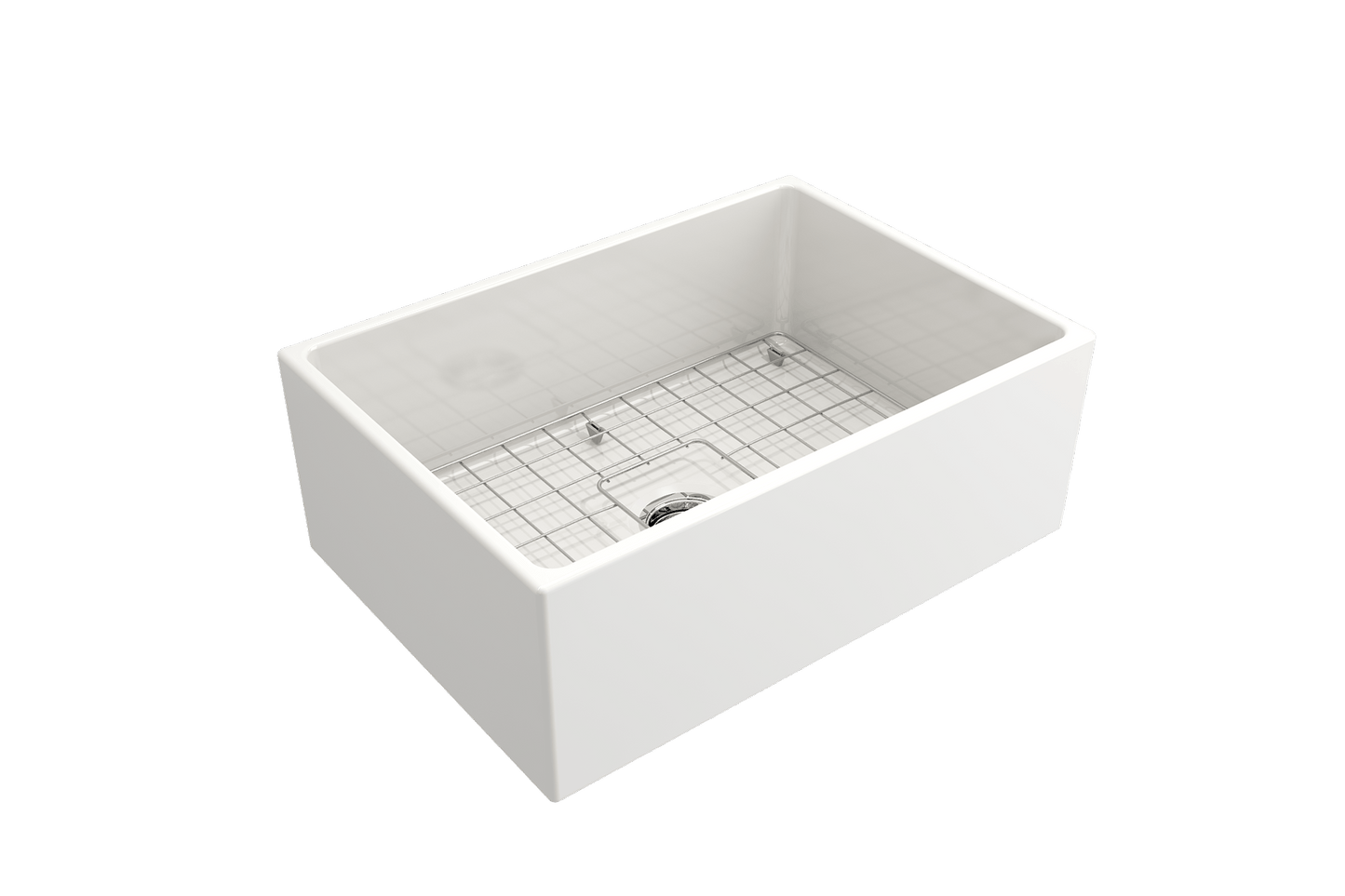 Contempo Apron Front Fireclay 27" Single Bowl Kitchen Sink in White