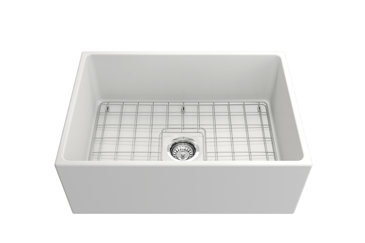 Contempo Apron Front Fireclay 27" Single Bowl Kitchen Sink in Matte White