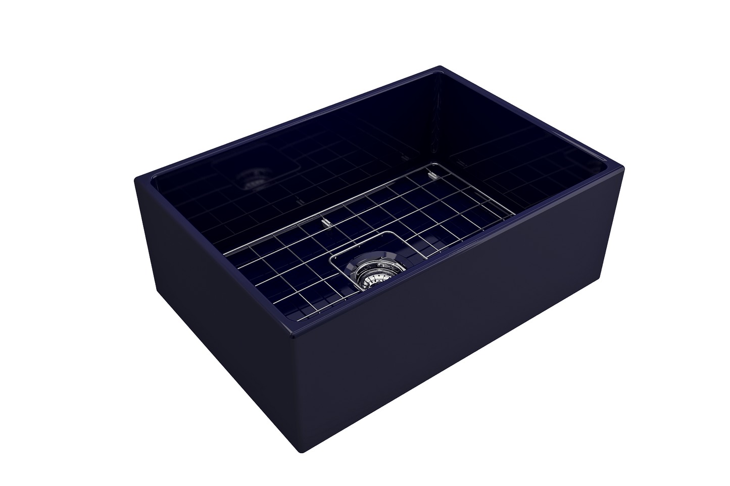 Contempo Apron Front Fireclay 27" Single Bowl Kitchen Sink in Sapphire Blue