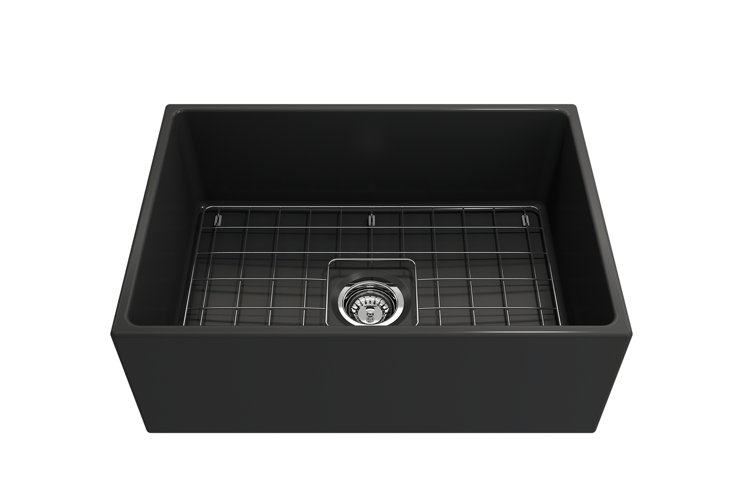 Contempo Apron Front Fireclay 27" Single Bowl Kitchen Sink in Matte Dark Gray