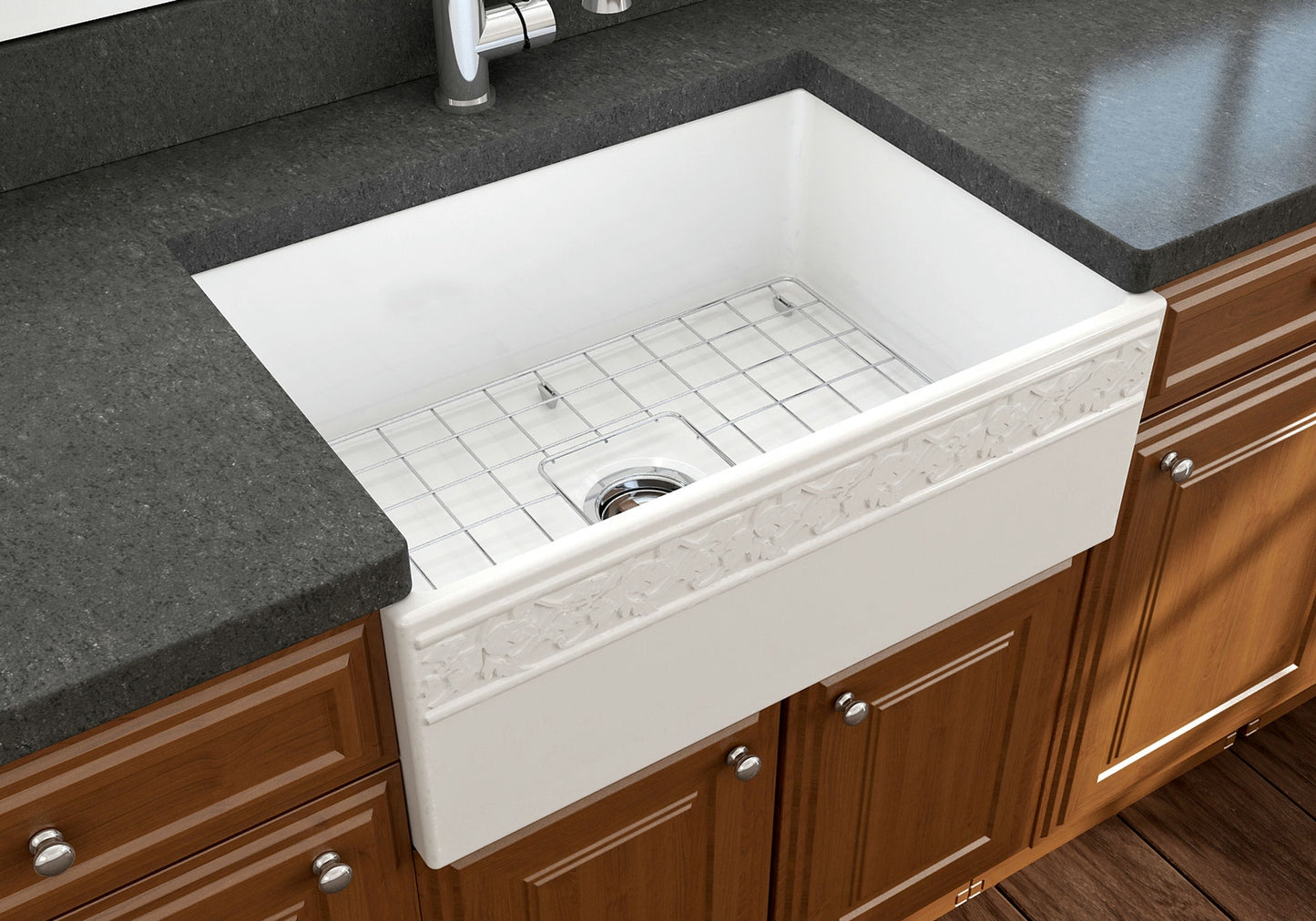 Vigneto Apron Front Fireclay 27" Single Bowl Kitchen Sink in White