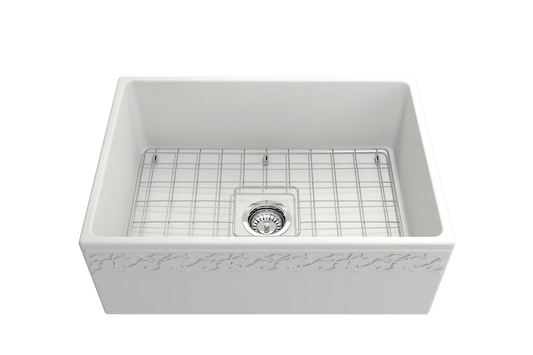 Vigneto Apron Front Fireclay 27" Single Bowl Kitchen Sink in Matte White