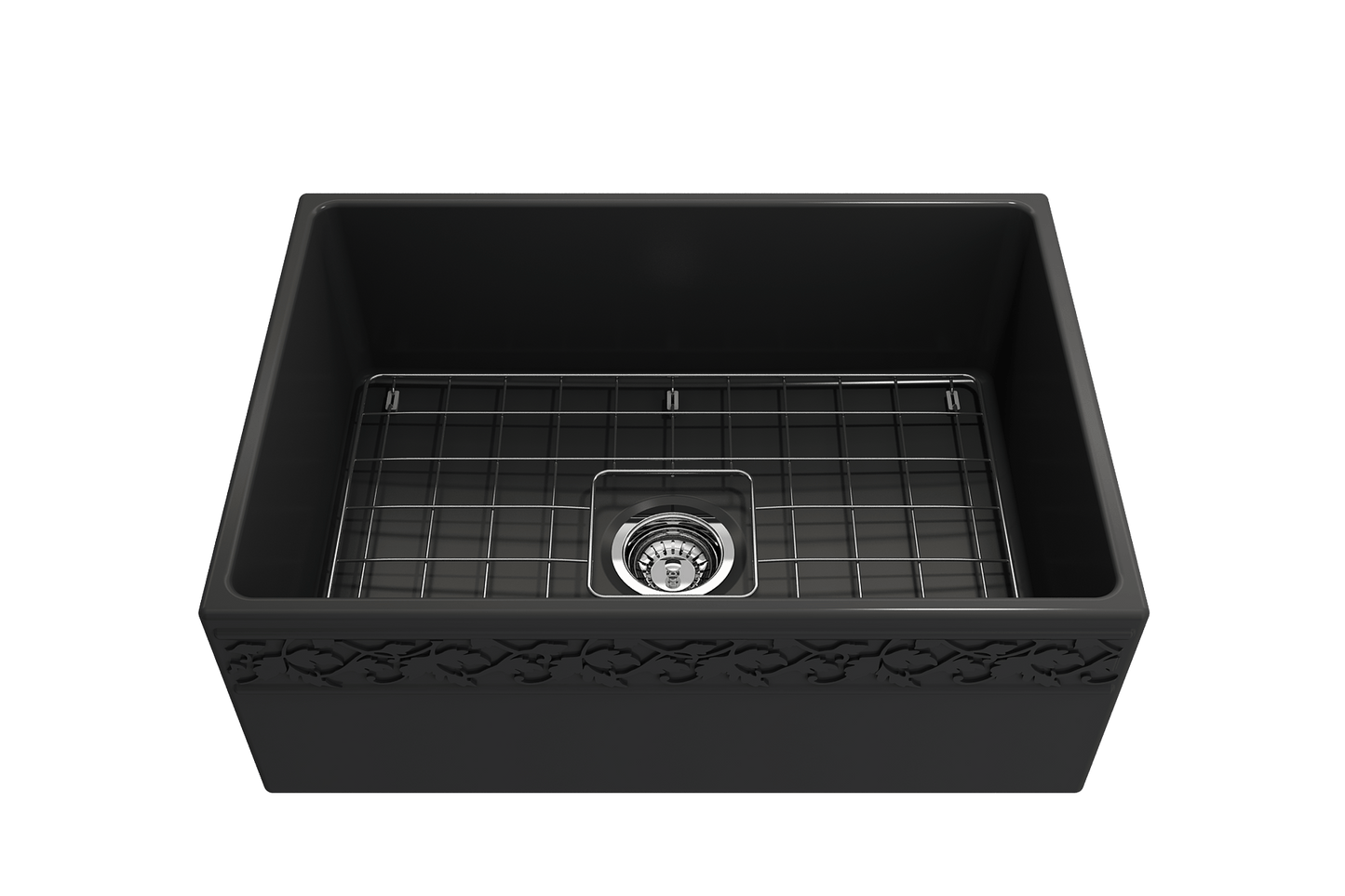 Vigneto Apron Front Fireclay 27" Single Bowl Kitchen Sink in Matte Dark Gray