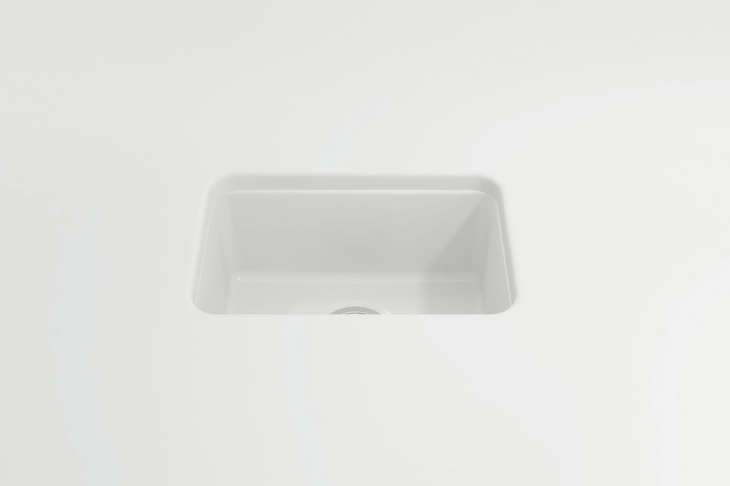 Sotto Dual-mount Fireclay 12" Single Bowl Bar Sink with Strainer in Matte White