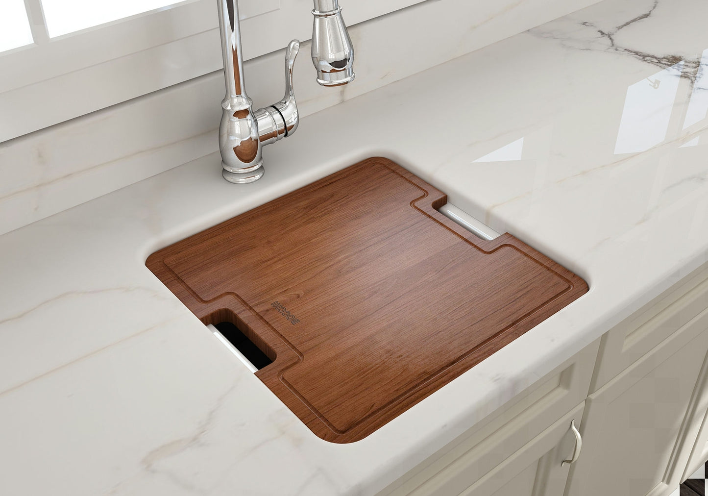 Sotto Dual-mount Fireclay 18" Single Bowl Bar Sink with Grid, Strainer in White