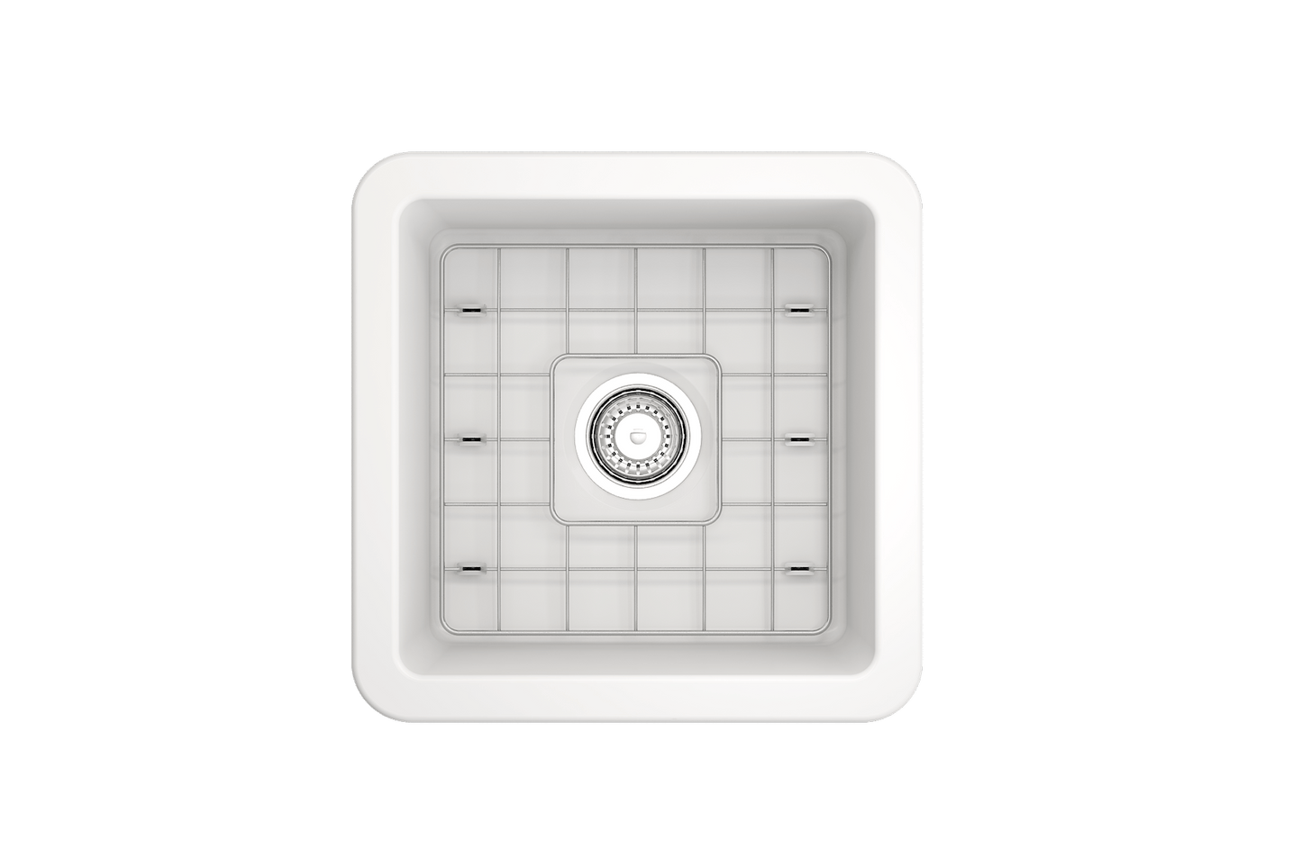 Sotto Dual-mount Fireclay 18" Single Bowl Bar Sink in Matte White