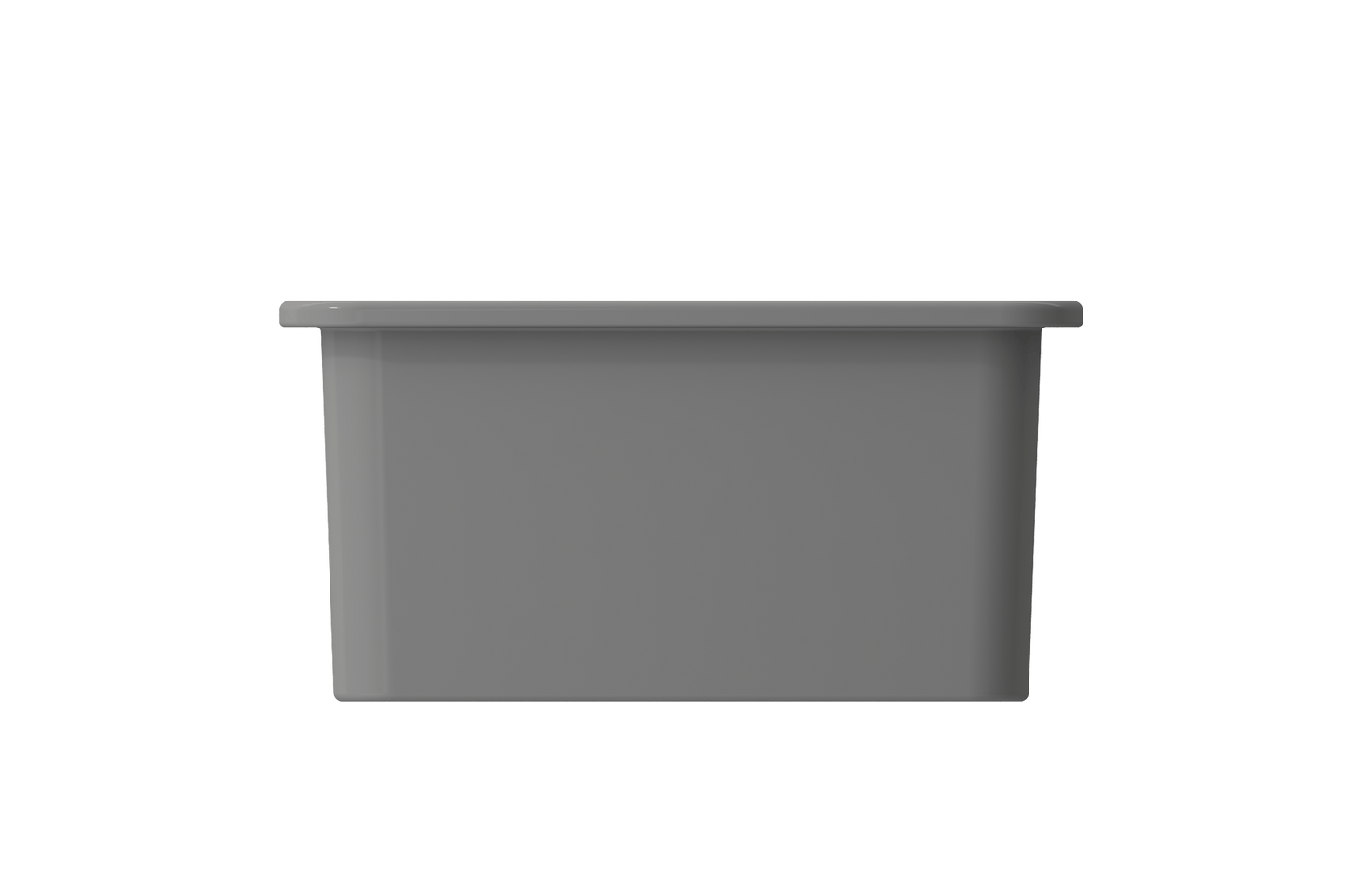 Sotto Dual-mount Fireclay 18" Single Bowl Bar Sink in Matte Gray