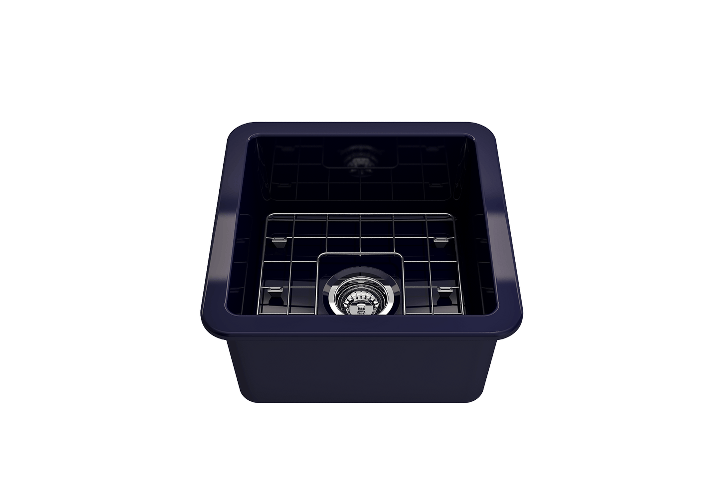 Sotto Dual-mount Fireclay 18" Single Bowl Bar Sink in Sapphire Blue