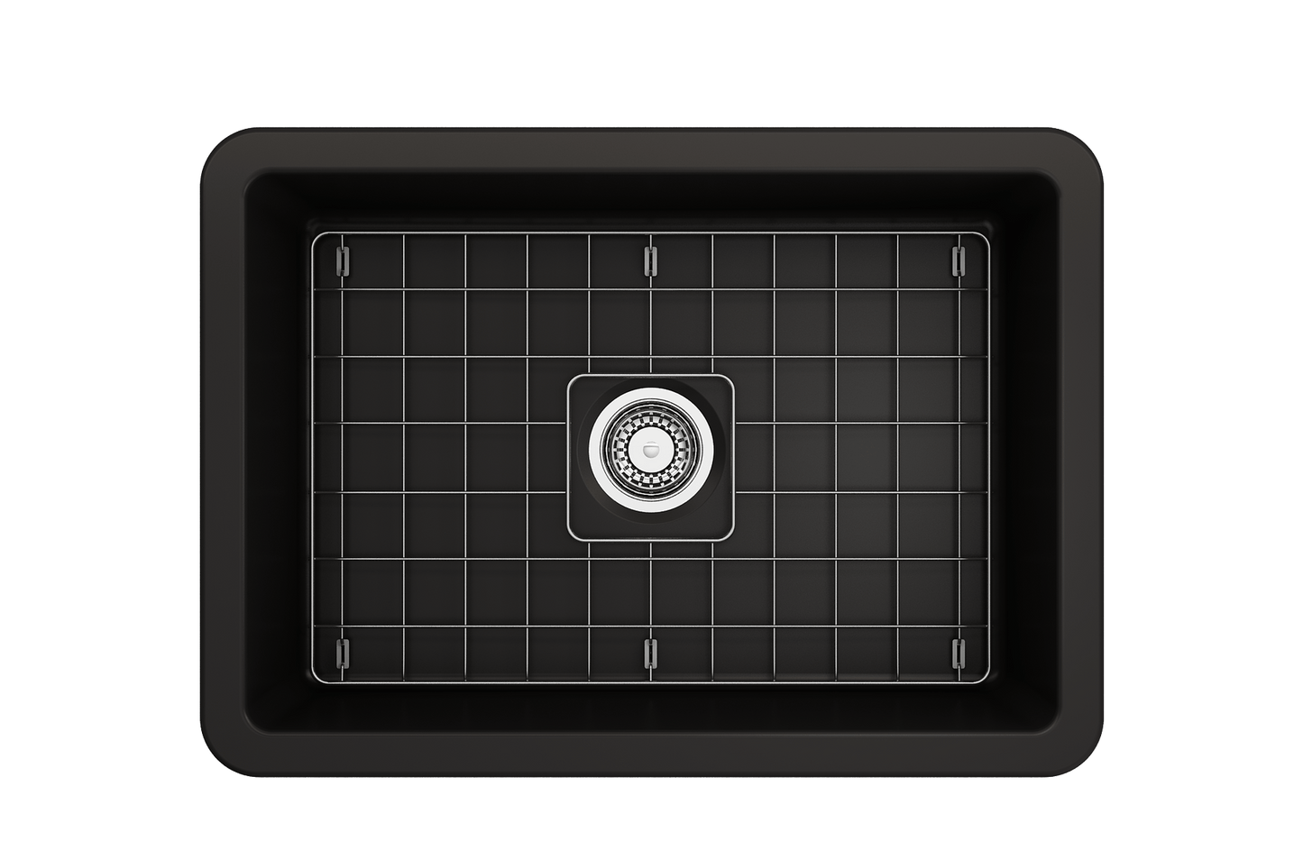 Sotto Dual-mount Fireclay 27" Single Bowl Kitchen Sink in Matte Black
